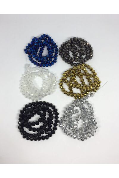 YAĞMUR BİJUTERİ 6 кристални мъниста с различни цветове (6 мм)