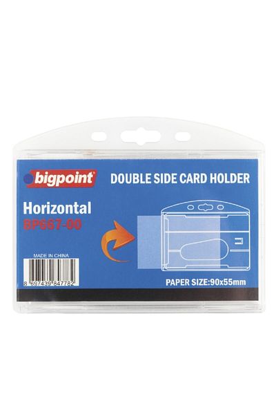 Bigpoint Double Sided Card Container Horizontal Transparent 90x55 mm