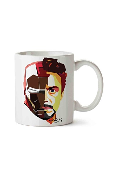 ART HEDİYE كوب توني ستارك آيرون مان مطبوع على الجانبين