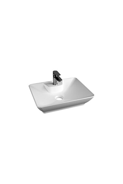 ALVİT Quarter Bath Q-smooth Line Beyaz Batarya Delikli Lavabo 40*52 Cm