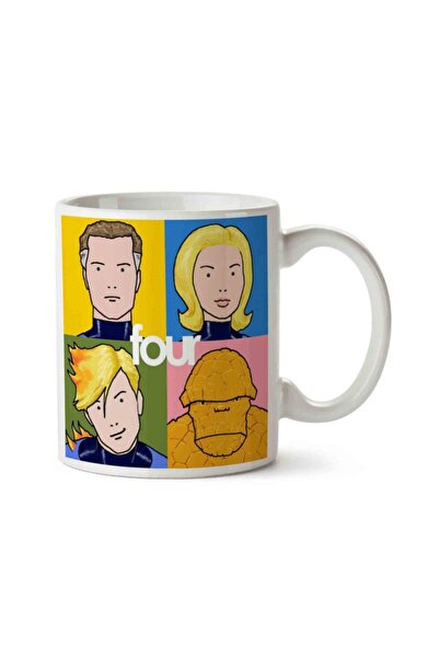 ART HEDİYE كوب مطبوع على الجانبين من The Fantastic Four On The Best Of Blur