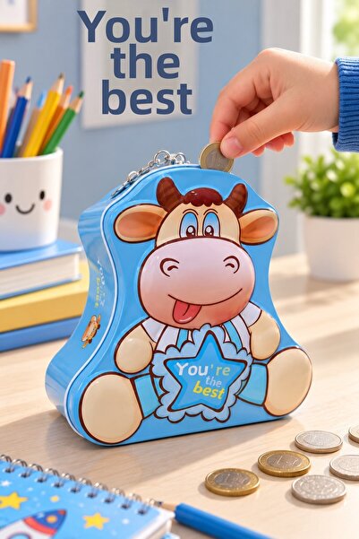 BiTon Toptan Pusculita cu figurina vaca 17x16 cm Pusculita pentru economisire...
