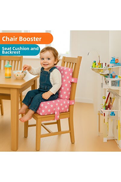 yatella Chair Booster Cushion for Babies and Children High Chair Cushion Pink Star