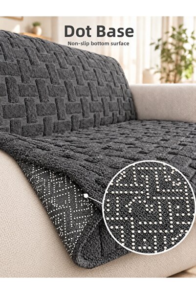Faiend Premium Dot Based Embossed Patterned Sofa Cover Sofa Bed Cover Sofa Shawl 160X205 cm