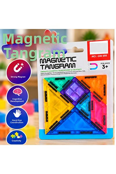LRS STORE New Magnetic Tangram Brain Teaser Game for Ages 3+ Educational Crea...