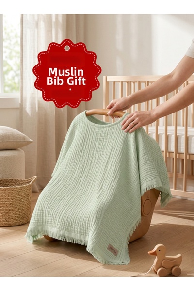 ZEYPBA 4 Layer Muslin Stroller Cover Suyesil 100% Cotton