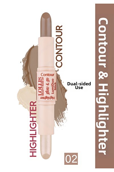 Lollis Lumi Duo Illuminating & Contouring Stick - 02 Deep