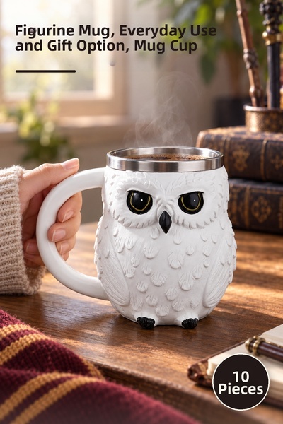 Yenilig 10 Harry Potter Owl Mugs – Figured Mugs, Suitable for Daily Use and a...