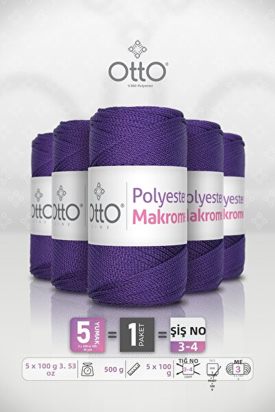 OTTO LINE ΠΟΛΥΕΣΤΕΡ ΜΑΚΡΟΜΕ • Μωβ • Συσκευασία 5 τεμαχίων × 100 γρ / 100 μ • ...
