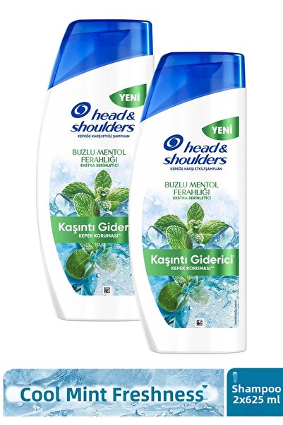 Head & Shoulders شامبو منعش بالمنثول لتخفيف الحكة وإحساس البارد 625 مل × 2