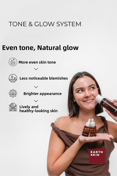 Camu Skin Tone Equalizer Brightening Anti-Blemish Care Set |   Tone & Glow System (Pore Blur Face Cleanser + C Radiant + Tone Renew)