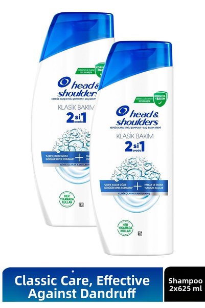 Head & Shoulders Classic Care 2 in 1 Anti-Dandruff Shampoo 625 ml X 2 Pcs