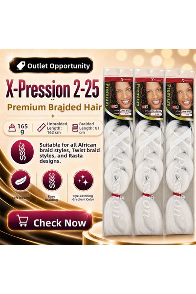 SÇ PERUK 3 Packs - Synthetic Ombre Hair for African Braids and Rasta 2-25