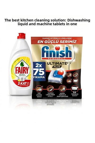 Finish Fairy Liquid Dishwashing Detergent 650 ml + Ultimate Plus Tablet Dishw...