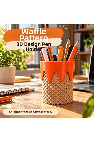 babawoss 3d yazıcı makina parçaları ürün tasarım Θήκη για στυλό σε σχήμα χωνι...