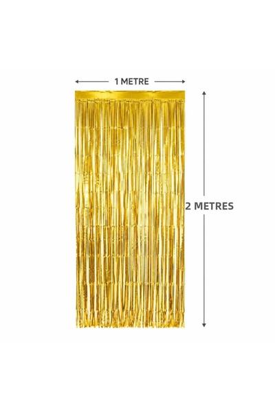 kumkumticaret Gold Metalized Party Curtain 100X200 cm – Door and Background C...