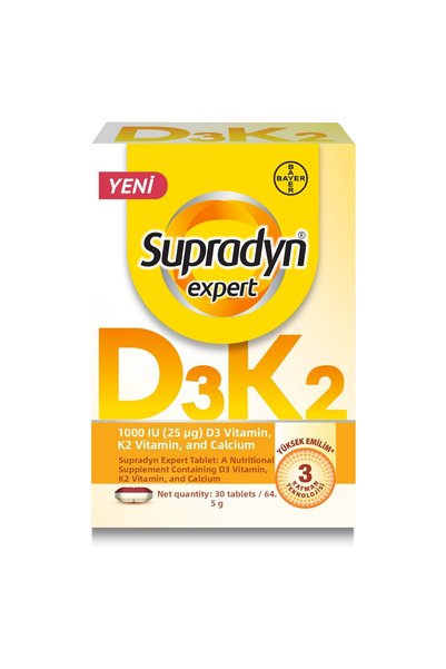 Supradyn Expert Tablet Vitamin D3, Vitamin K2, and Calcium Supplementing Food