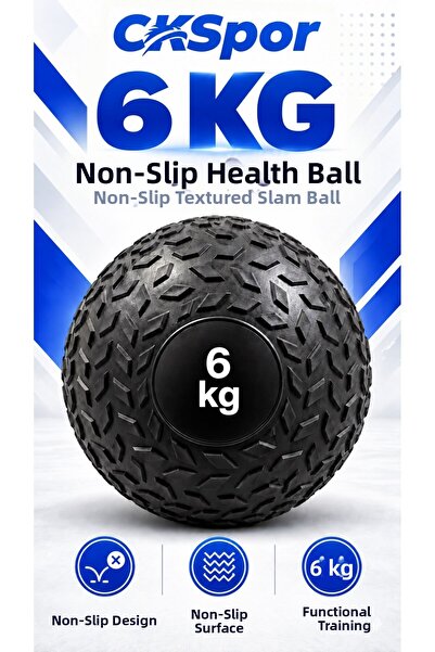 CKSpor 6 kg Non-Springback Health Ball Slam Ball Crossfit Fitness Functional ...