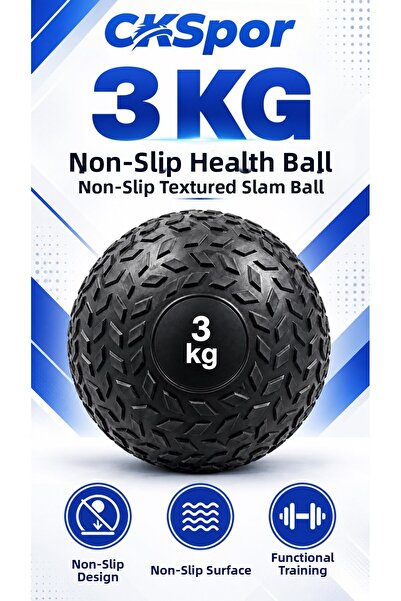 CKSpor 3 kg Non-Springback Health Ball Slam Ball Crossfit Fitness Functional ...
