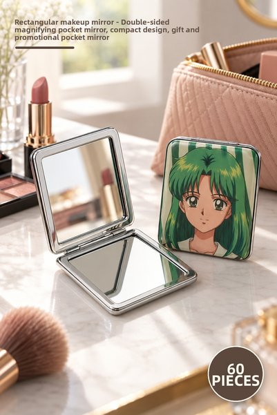 Yenilig 60 Pieces Rectangular Makeup Mirror – Double-Sided Zooming Pocket Mir...