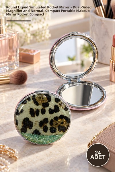Yenilig 24 Pieces Round Water-Glossy Pocket Mirror – Double-Sided Zooming and...