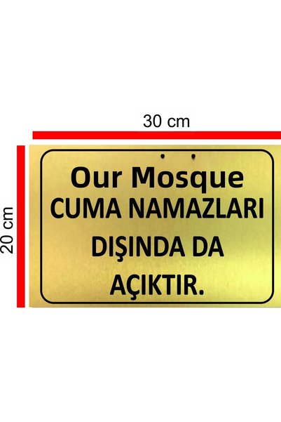 sıradışıhediyem The Metal Mosque Is Open Outside Prayer Hours. Mosque Warning Signs Are 20X30 cm and Have Double-Sided Foam Tape on the Back.
