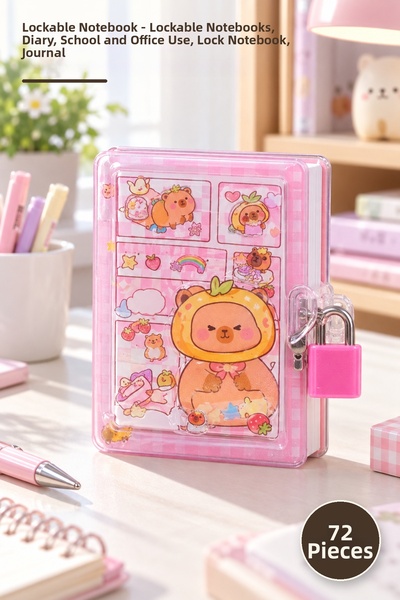 Yenilig 72 Pieces of Lockable Notebooks - Lockable Notepad, Notepad and Journ...
