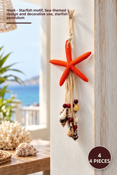 Yenilig 4 Pcs Pendulums – Starfish Motif, Marine Themed Design and Decorative...