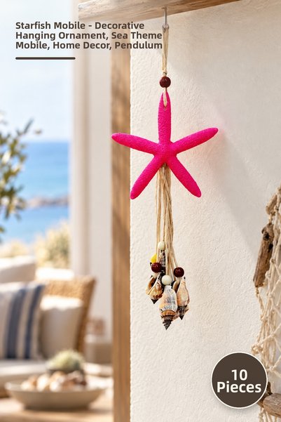 Yenilig 10 Pieces of Starfish Pendulums – Decorative Hanging Ornament, Sea-Th...