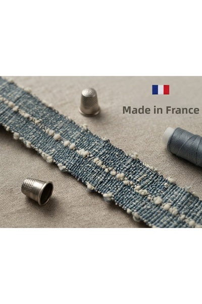 satab French Luxury Tweed Ribbon – Chanel Style Bouclé Ribbon (Blue-White) – ...