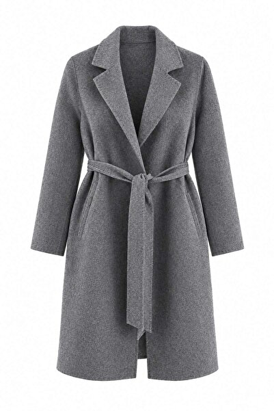 Trendyol Collection ترينديول ستوديو معطف طويل فاخر مصنوع يدويًا باللون البيج ...