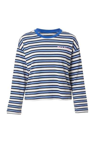 Trendyol Collection تي شيرت محبوك باللون الأزرق الداكن TWOAW27TS00113