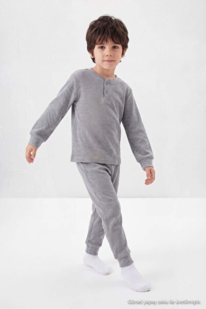 TRENDYOLKIDS Gray Boy's Pajama Set Tkdaw27Pt00030