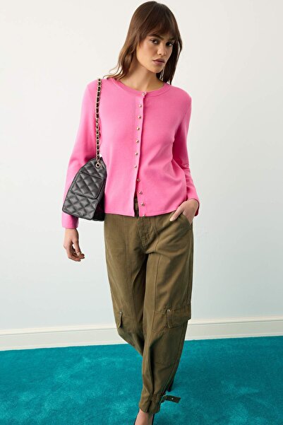 Trendyol Collection Limited Edition Pink Premium Yarn/Special Yarn Knitwear C...