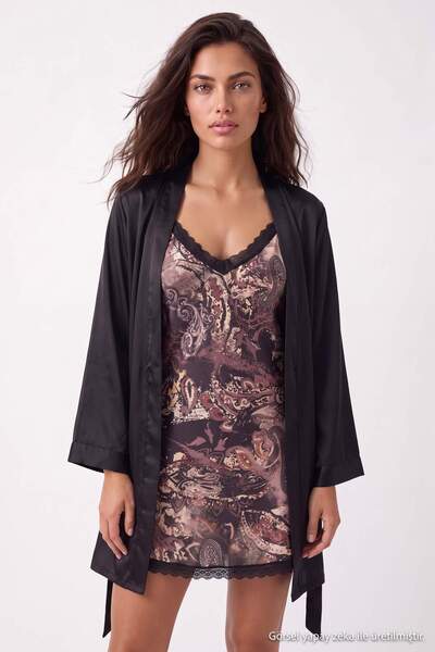 Trendyol Collection طقم زينة متعدد الألوان مكون من قطعتين بنمط عرقي وتفاصيل د...