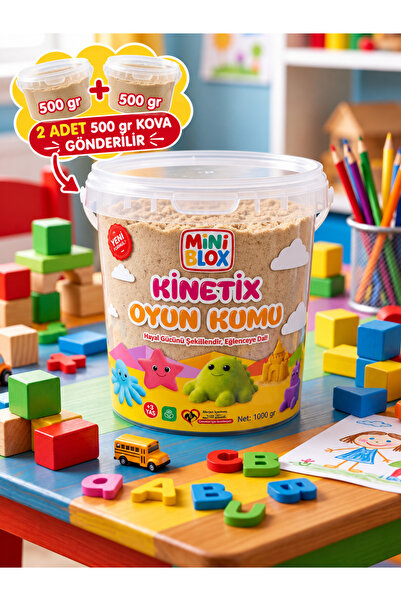 MİNİBLOX Doğal Kinetik Oyun Kumu 1kg