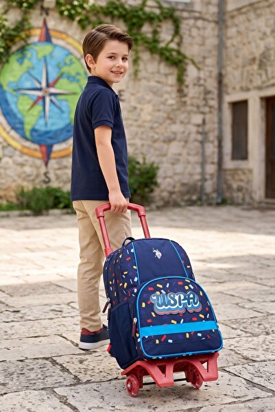 U.S. Polo Assn. U.S. POLO ASSN. 24156 Çekçekli ilkokul çantası sırt çantası o...