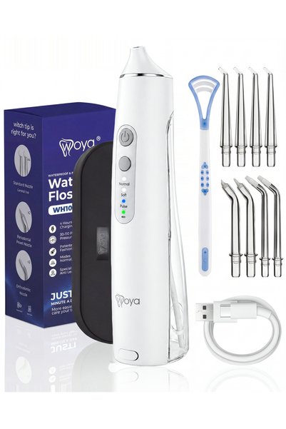 WOYA Irigator Bucal pentru Dus Bucal Portabil, Woya® WH100, IPX7, 8 Duze, 6 P...
