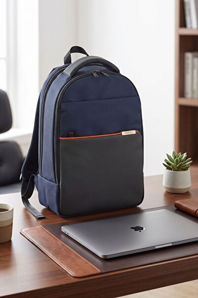 Fossil 7001 Evrak Çantası Laptop Çantası Business Sırt Çantası Lacivert