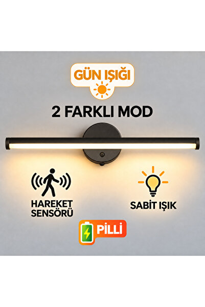 Nobbystar Sök-Tak Sensörlü Günışığı Yapışkanlı Pilli Led Aplik 38cm