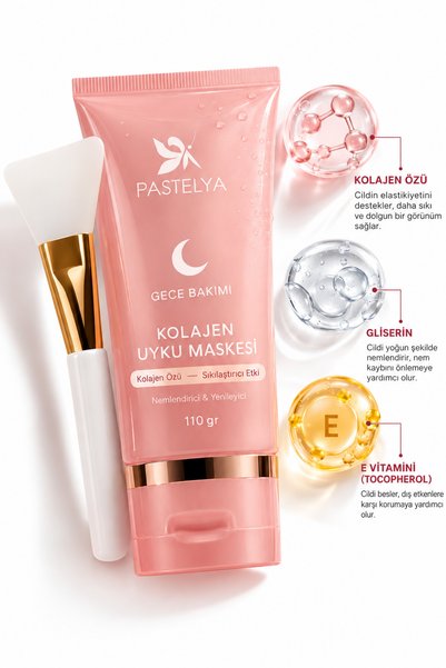 Pastelya قناع جل الكولاجين القابل للتقشير للوجه 75 مل - قناع للبشرة لبشرة مشرقة وحيوية مثل الزجاج