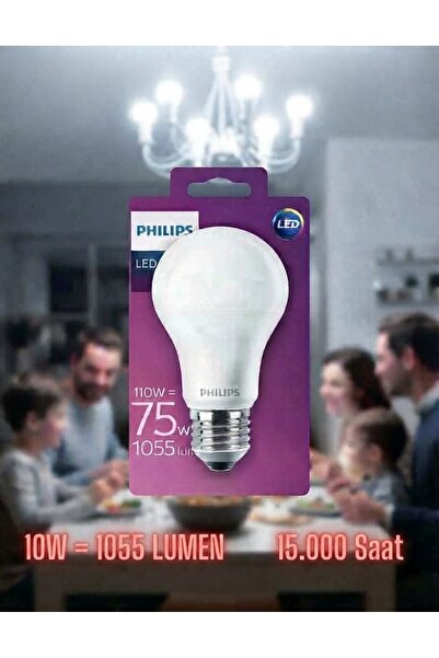 Philips 10w=75w Core Pro Led Ampul/parlak Beyaz Işık-6500k/1055 Lumen/15.000 ...