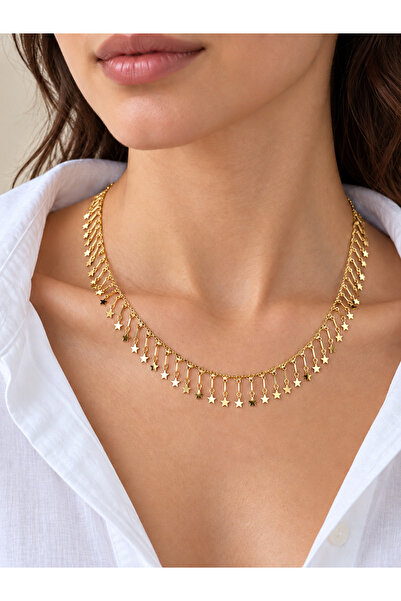SEZİNİN TAKI DÜKKANI ✨ Yıldız Yağmuru Gold Charm kadın kolye 💫⭐️