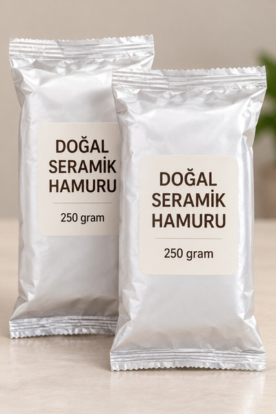 DSH Doğal Seramik Hamuru Doğal Seramik Hamuru 2x 250 gr (500 GR) Kil Çamuru, Okul Için Doğal Oyun Hamuru