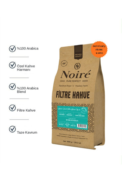 Noire Coffee خلطة فلتر نوير بلاك فيلفت № 2 250 جرام مزيج أرابيكا 100%