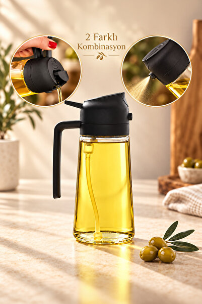 Porsima Alk-3159 Çok Amaçlı Cam Sprey Şişe -yağdanlık Limon Sirke Sos Püskürt...
