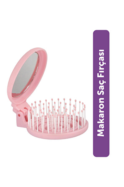 PROCO Beauty Makaron Saç Fırçası - 3D Esnek, Aynalı, Çanta Boy - Compact Deta...