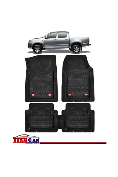 TEAMCAR Car Mats Type Toyota Hilux VII (2005-2015) Black