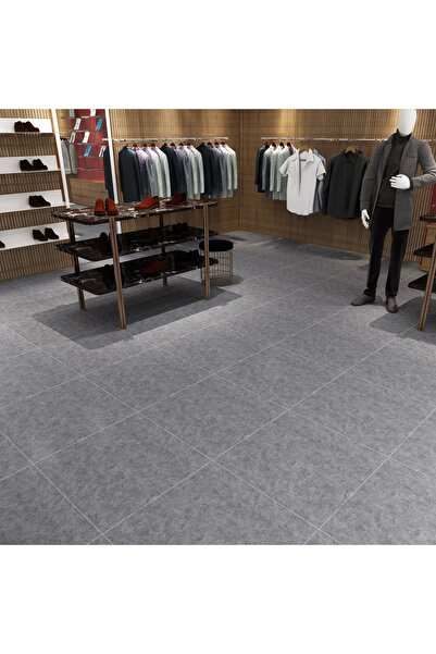 MONİA Pardoseală LVT autoadezivă – microciment, 3 mm, 5 m²/cutie, D: 45,7 cm × 45,7 cm x 3 mm