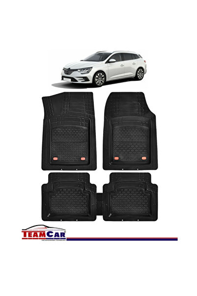 TEAMCAR Car Mats, Floor Mats Renault Megane IV Combi, Estate (2016+) Black